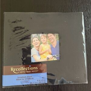 Recollections Black Cloth Photo Window Scrapbook Album